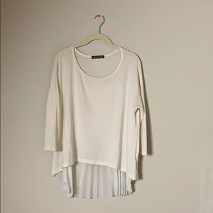 EVERYTHING MUST GO White sweater with pleated back